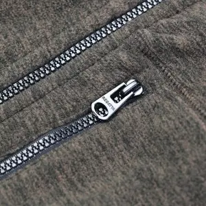 Men’s full zip space dye sustainable polar fleece hoodie