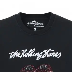 Custom Women Heat-setting Rhinestones Drop Shoulder Sweatshirts