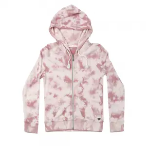 Tie dye women’s zip up casual pique hoodie