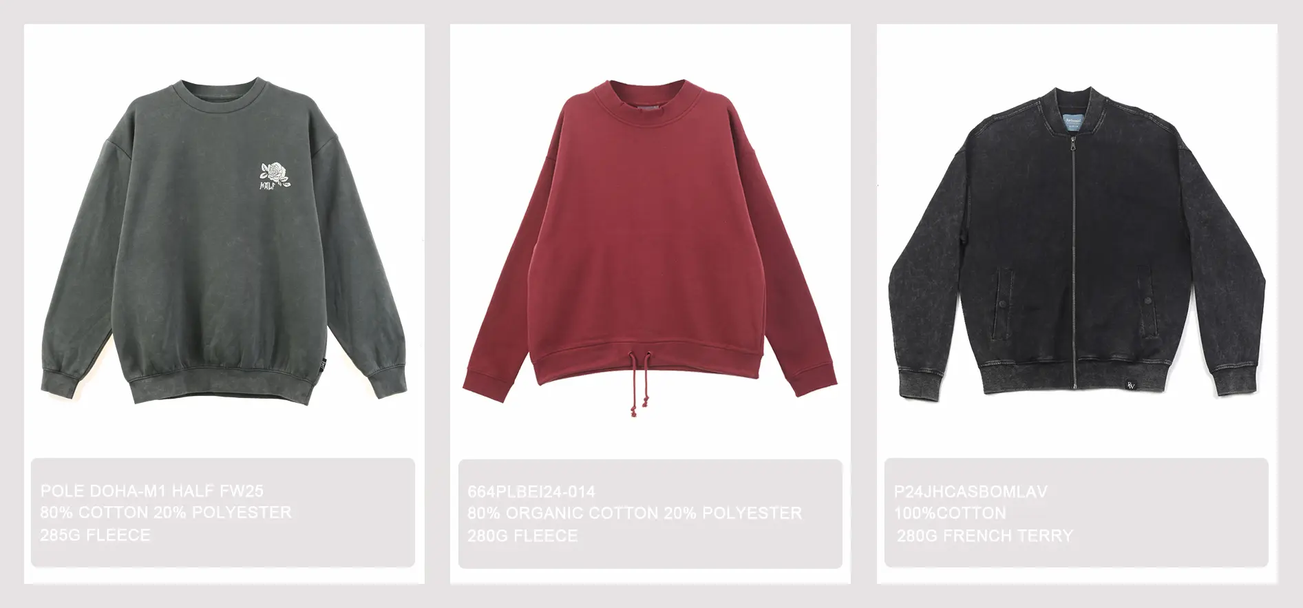 Sweatshirts – a must-have for fall and winter.