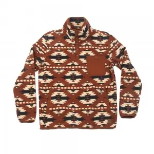 Men’s Cinch Aztec Print double side sustainable polar fleece jacket