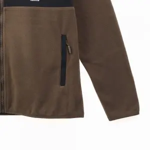 Wholesale Men Full Zip Tops Mens Polar Fleece Hooded Jacket