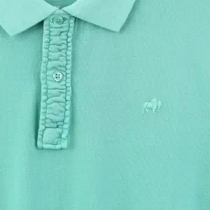 Custom Logo Embroidery Polo T Shirts Cotton Pique Acid Wash Polo Shirts Men