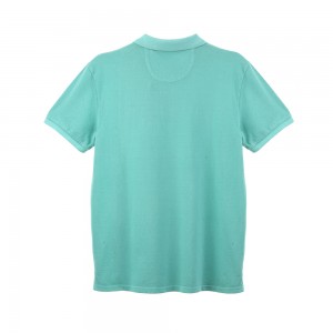 Custom Logo Embroidery Polo T Shirts Cotton Pique Acid Wash Polo Shirts Men