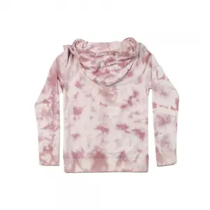 Tie dye women’s zip up casual pique hoodie