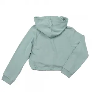 Organic cotton women‘s embroidery raglan sleeve crop hoodie