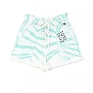 Women’s full print Imitation tie-dye french terry shorts
