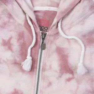 Tie dye women’s zip up casual pique hoodie