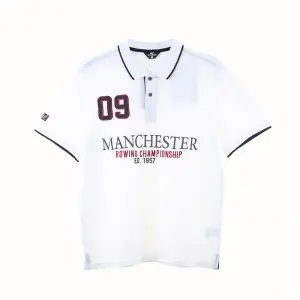 Men’s Printing Embroided Yarn Dye Pique Polo Shirt