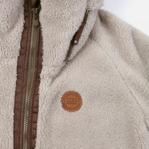 Women’s full zip high collar coral fleece hoodie