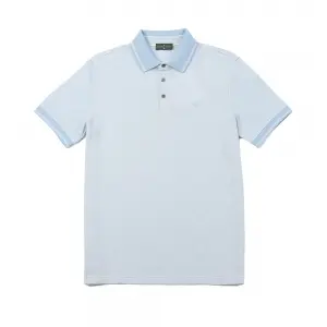 Double mercerized logo embroidered Men’s Jacquard Pique Polo shirt.