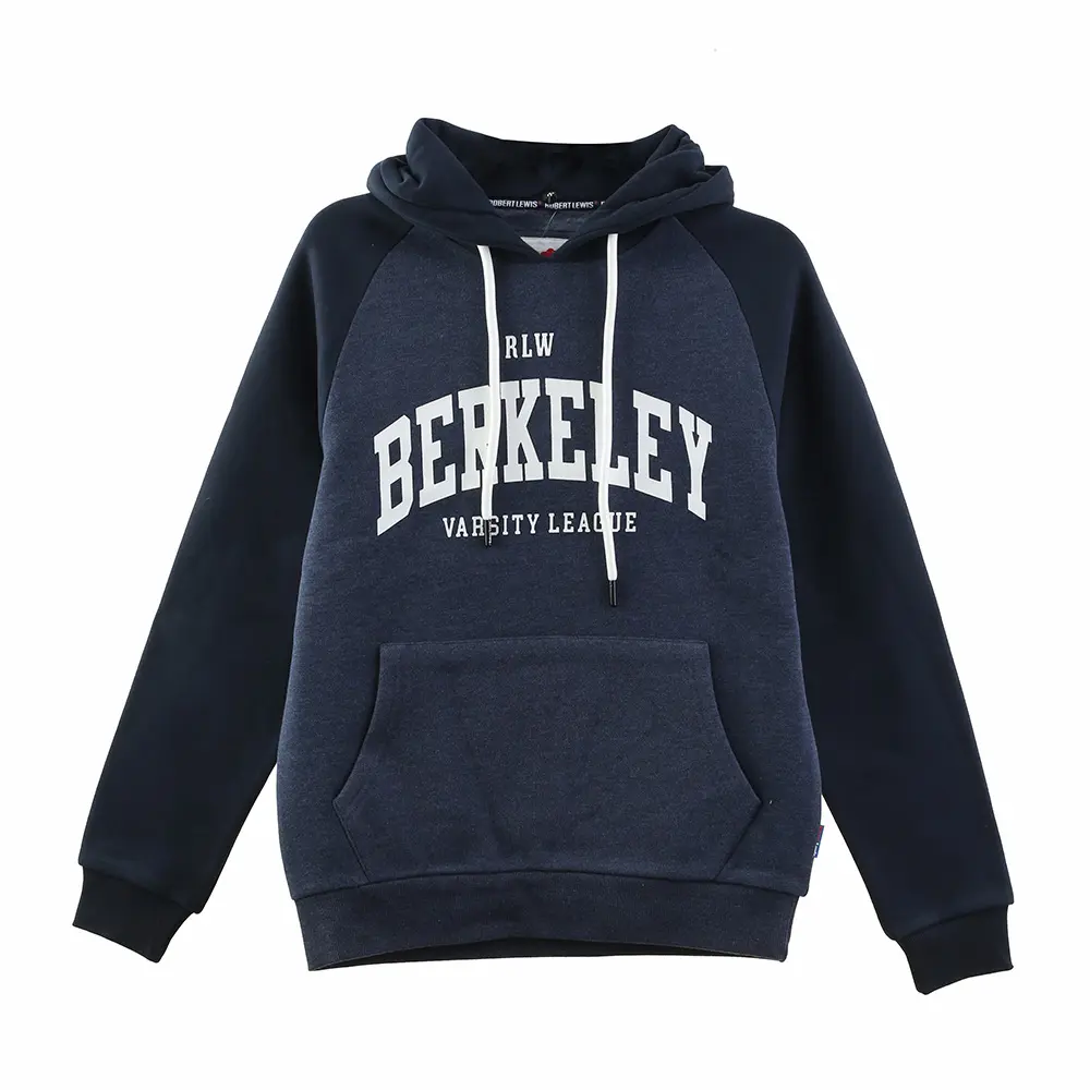 Men High Density Printed Fleece Hoodies Raglan Sleeve Hooded Sweatshirts