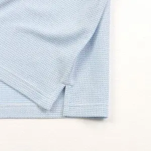 Double mercerized logo embroidered Men’s Jacquard Pique Polo shirt.