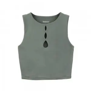 Women’s hollow-out sleeveless crop tank top