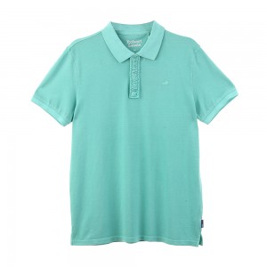 Custom Logo Embroidery Polo T Shirts Cotton Pique Acid Wash Polo Shirts Men