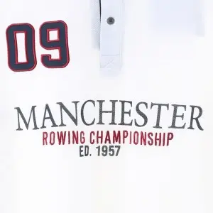 Men’s Printing Embroided Yarn Dye Pique Polo Shirt