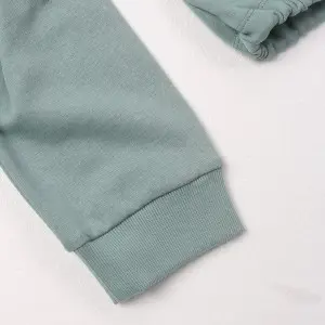 Organic cotton women‘s embroidery raglan sleeve crop hoodie