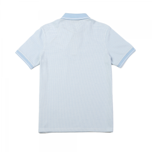 Double mercerized logo embroidered Men’s Jacquard Pique Polo shirt.