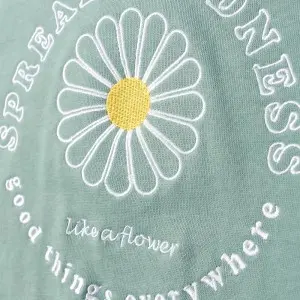 Organic cotton women‘s embroidery raglan sleeve crop hoodie